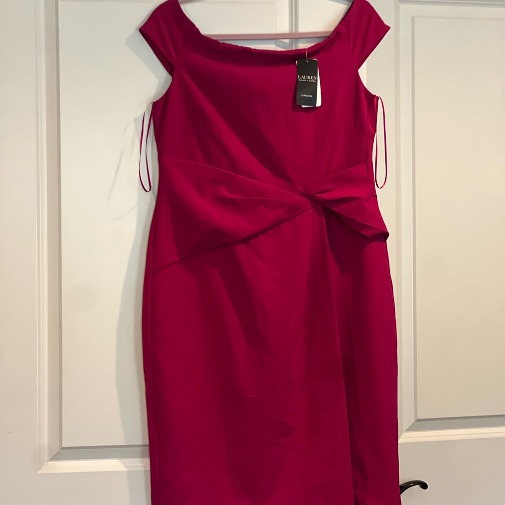 Ralph Lauren Fuchsia Midi Dress